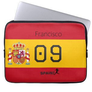 Benutzerdefinierte Grafik des spanischen Nationalf Laptopschutzhülle