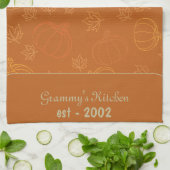 Benutzerdefinierte Grammy’s Kitchen Fall Personal Geschirrtuch (Gefaltet)