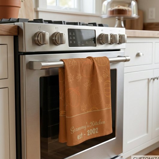 Benutzerdefinierte Grammy’s Kitchen Fall Personal Geschirrtuch