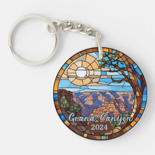 Benutzerdefinierte Grand Canyon Faux-Buntglas  Schlüsselanhänger