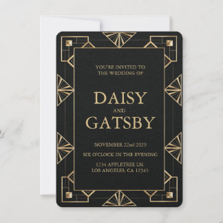 Benutzerdefinierte Great Gatsby Save the Date Einladung