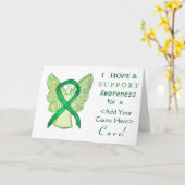 Benutzerdefinierte Green Awareness Ribbon verursac Karte (Gelbe Blume)
