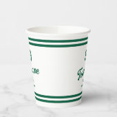 Benutzerdefinierte Green Baseball-Spielernummer un Pappbecher (Links)