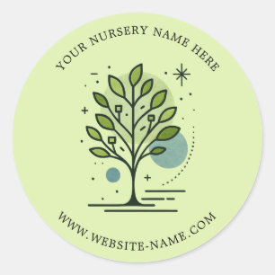 Benutzerdefinierte Greenleaf Nursery Branding  Runder Aufkleber