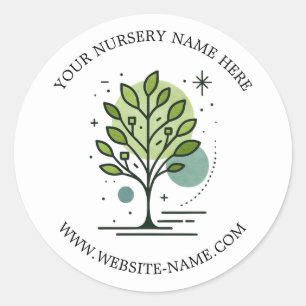 Benutzerdefinierte Greenleaf Nursery Branding  Runder Aufkleber