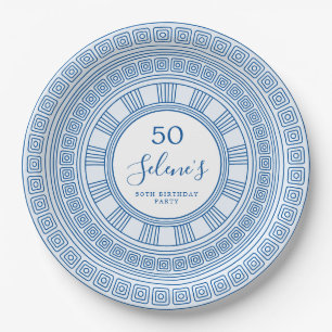 Benutzerdefinierte griechische oder römische Gebur Pappteller