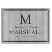 Benutzerdefinierte GRILLEN Paare nennen rustikales Schneidebrett (Vorderseite)