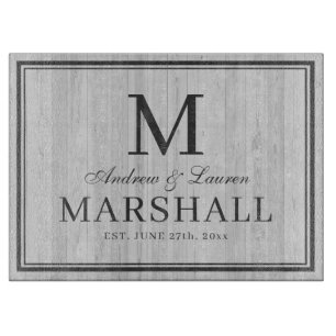 Benutzerdefinierte GRILLEN Paare nennen rustikales Schneidebrett