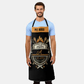 Benutzerdefinierte Grillmaster-Monogramm-Schürze - Schürze (Getragen)