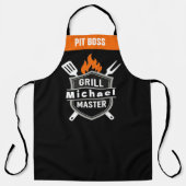 Benutzerdefinierte Grillmeister-Monogramm-Schürze Schürze (Vorderseite)