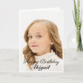 Benutzerdefinierte Große Foto Geburtstagskarte Karte (Vorderseite)
