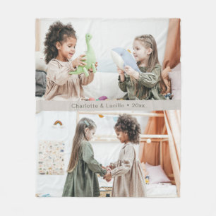 Benutzerdefinierte große Fotos Kinder Freunde Gesc Fleecedecke