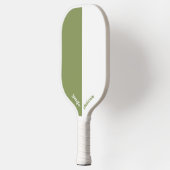 Benutzerdefinierte Größe Grün und Weiß Pickleball Schläger (Links)