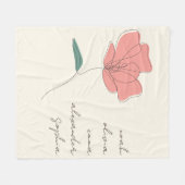 Benutzerdefinierte Großkinder benennen Minimal-Blu Fleecedecke (Vorderseite (Horizontal))