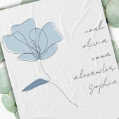 Benutzerdefinierte Großkinder benennen Minimal-Blu Fleecedecke