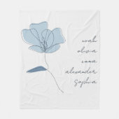 Benutzerdefinierte Großkinder benennen Minimal-Blu Fleecedecke (Vorderseite)