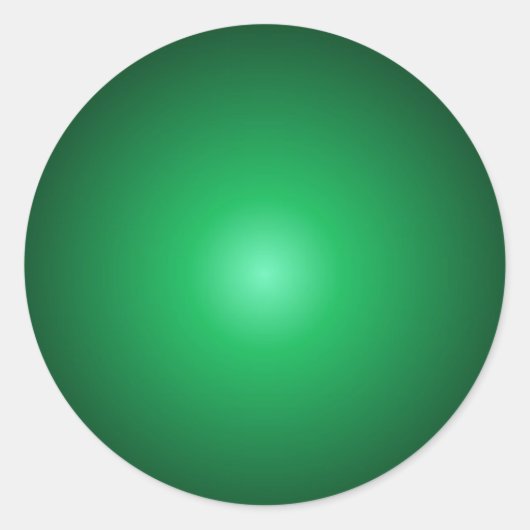 Benutzerdefinierte grüne Farbleere Trendy Elegant- Runder Aufkleber (Vorderseite)