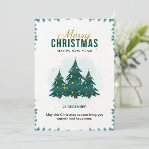 Benutzerdefinierte grüne moderne frohe Weihnachten Einladung