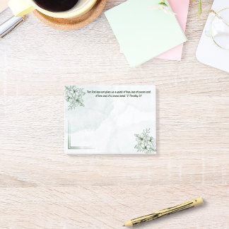 Benutzerdefinierte grüne vintage botanische Bibelv Post-it Klebezettel