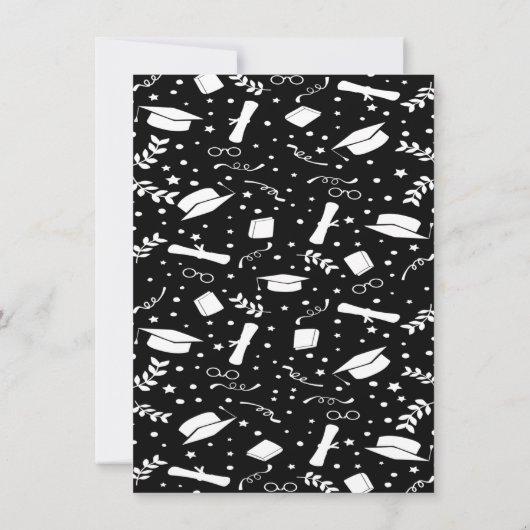 Benutzerdefinierte Grußkarte Abschluss zwei Seiten Einladung (Rückseite)