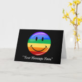 Benutzerdefinierte Grußkarte des Gay Pride lächeln Karte (Gelbe Blume)