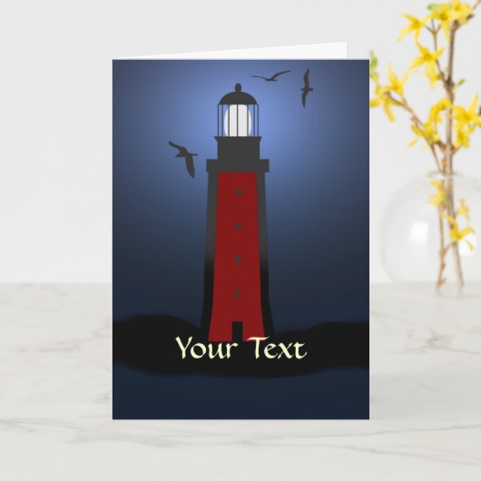 Benutzerdefinierte Grußkarte für das Leuchtturm Karte (Gelbe Blume)