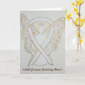 Benutzerdefinierte Grußkarte für das White Awarene Karte (Gelbe Blume)