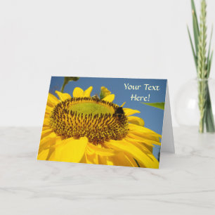 Benutzerdefinierte Grußkarten Sonnenblume Ihr Text Karte