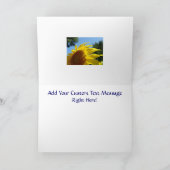 Benutzerdefinierte Grußkarten SunFlower Ihr Text h Karte (Innenseite)