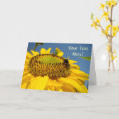 Benutzerdefinierte Grußkarten SunFlower Ihr Text h Karte (Gelbe Blume)