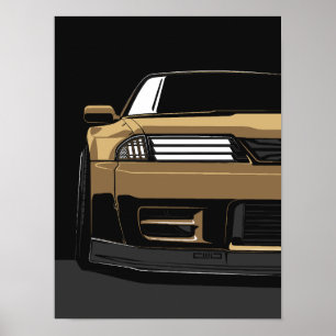 Benutzerdefinierte GTR R32 Frontkunst Poster