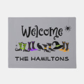 Benutzerdefinierte Halloween-Begrüßungsmatte mit F Fußmatte (Vorderseite)