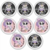 Benutzerdefinierte Halloween-Cupcake-Topper-Aufkle Aufkleber (Vorderseite)