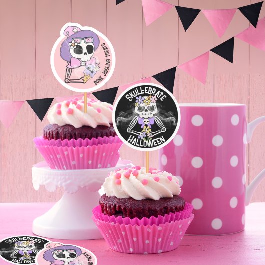 Benutzerdefinierte Halloween-Cupcake-Topper-Aufkle Aufkleber