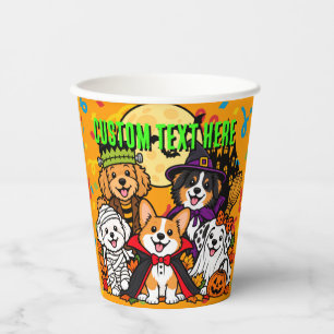 Benutzerdefinierte Halloween-Hexe Vampir-Mumie Hun Pappbecher