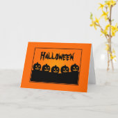 Benutzerdefinierte Halloween-Jack-o-Lantern-Karte Karte (Gelbe Blume)
