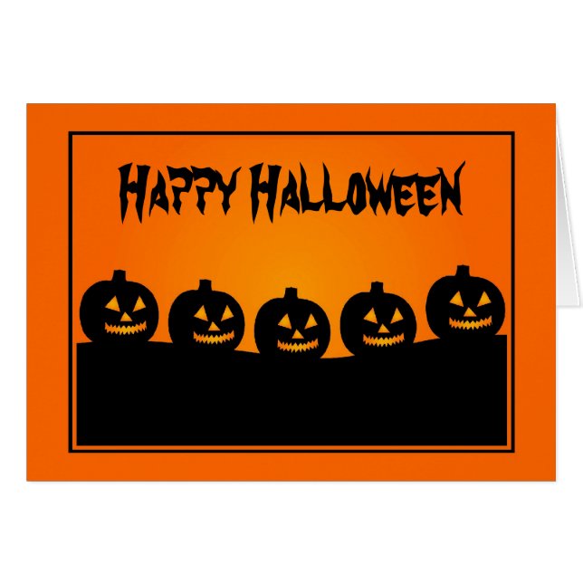 Benutzerdefinierte Halloween-Karte mit Pumpkins (Vorderseite (Horizontal))