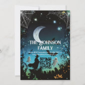 Benutzerdefinierte Halloween-Party-Spooky-Geister  Einladung (Rückseite)