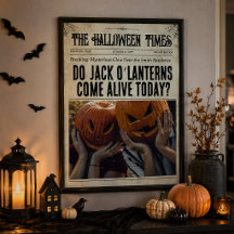 Benutzerdefinierte Halloween-Zeitungs-Wandkunst Ja