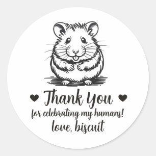 Benutzerdefinierte Hamster-Hochzeitsgunst-Sticker Runder Aufkleber