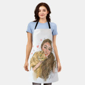 Benutzerdefinierte Hand - Gezeichnet Portrait-Schü Schürze (Getragen)