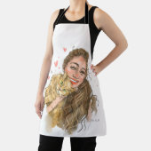 Benutzerdefinierte Hand - Gezeichnet Portrait-Schü Schürze (InSitu)