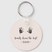 Benutzerdefinierte Handdrucke Bester Vater Schlüsselanhänger (Vorderseite)