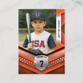 Benutzerdefinierte Handelskarte, Orange Silver Spo Telefonnummerkarte (Vorderseite)