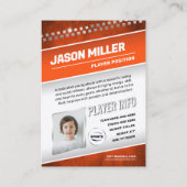 Benutzerdefinierte Handelskarte, Orange Silver Spo Telefonnummerkarte (Rückseite)