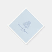Benutzerdefinierte handgeschriebene coole blaue Do Serviette (Ecke)