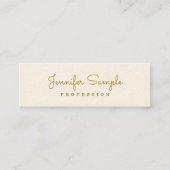 Benutzerdefinierte, handgeschriebene Imitat - Gold Mini Visitenkarte (Vorderseite)