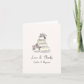 Benutzerdefinierte handgeschriebene rosa gelbe Doo Dankeskarte (Vorderseite)