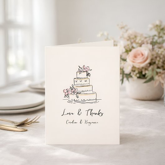 Benutzerdefinierte handgeschriebene rosa gelbe Doo Dankeskarte