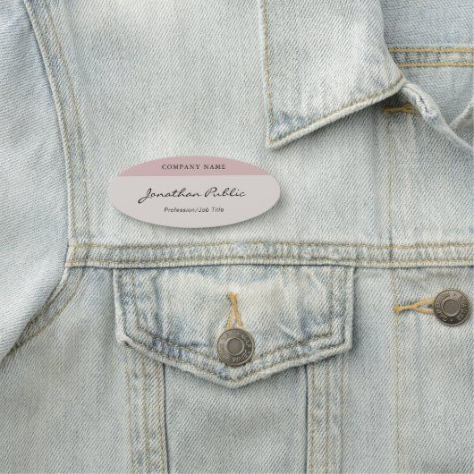 Benutzerdefinierte, handgeschriebene Skripte Moder Namensschild (Beispiel)